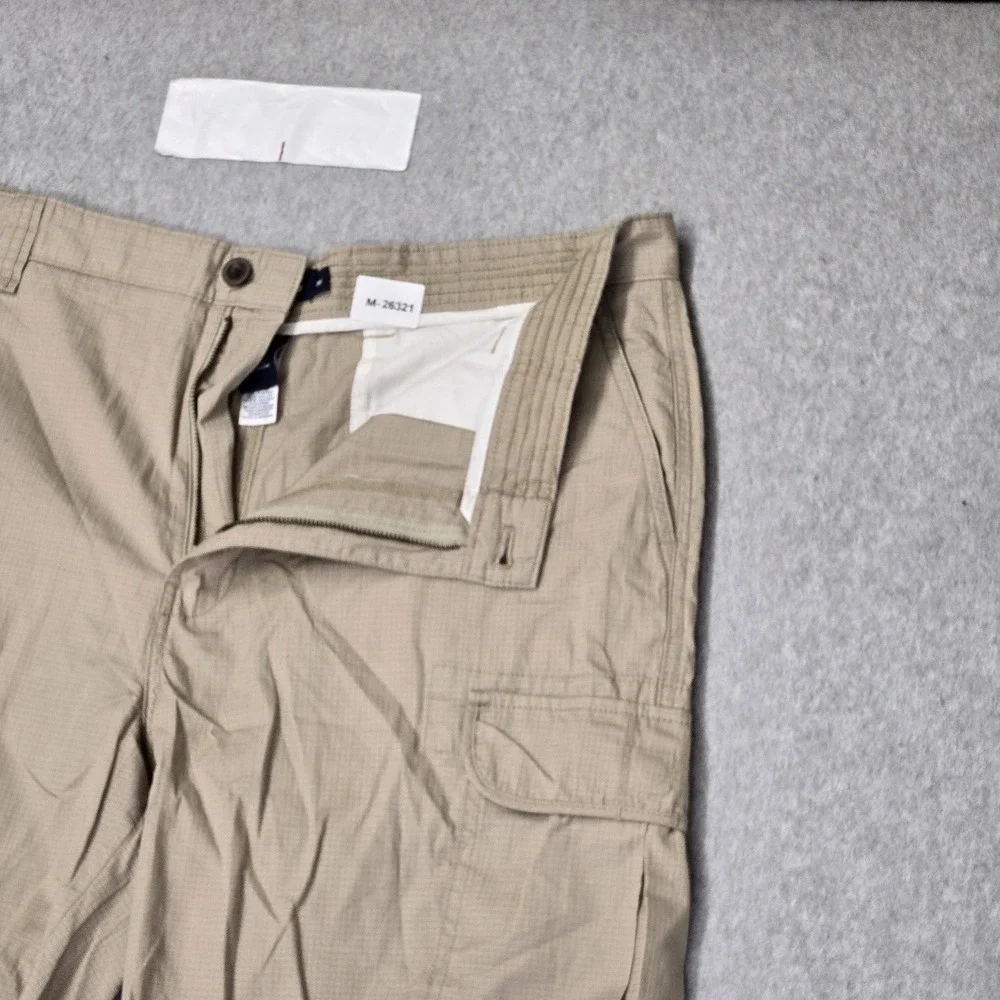 Chaps Men Shorts 36 Hudson Tan Cargo Ripstop 9